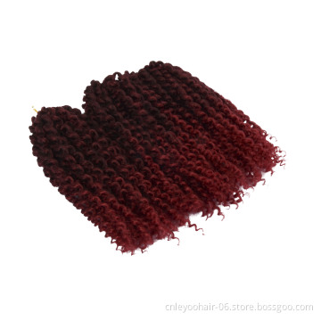 Wholesale Red Marlybob Kinky Curl 8 Inch Afro Mali bob Crochet Braiding Hair Extension